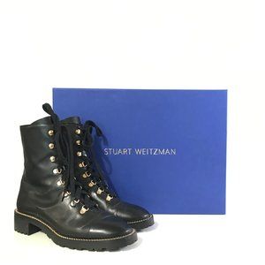 Stuart Weitzman Black Combat Boots